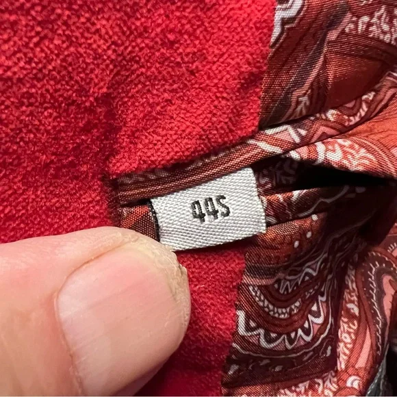 Adolfo Red Velvet Sport Coat with Notched Lapels - Picture 5 of 11